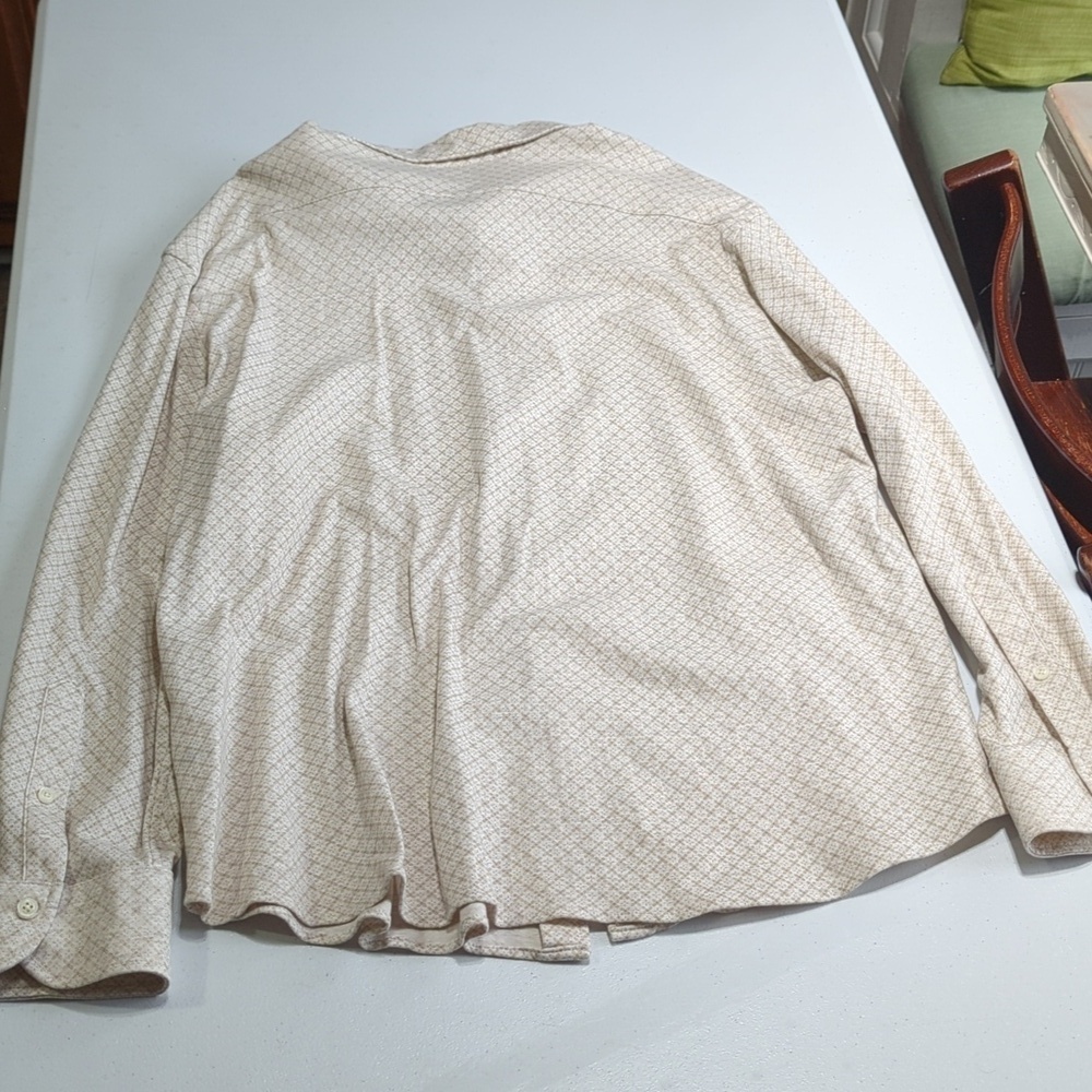 Daniel Cremieux Beige Patterned Button Down Shirt... Nice And Soft!! - Picture 9 of 12